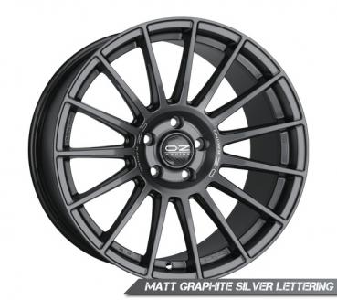 OZ SUPERTURISMO DAKAR 9X21 ET50 5 X 127 MATT GRAPHITE + SILVER LETTERING