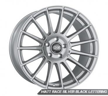OZ SUPERTURISMO DAKAR 9X21 ET50 5 X 127 MATT RACE SILVER + BLACK LETTERING