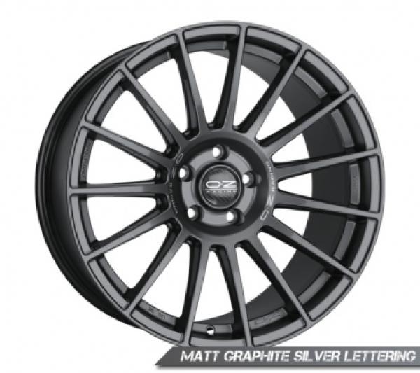 OZ SUPERTURISMO DAKAR 9X21 ET50 5 X 127 MATT GRAPHITE + SILVER LETTERING