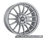 OZ SUPERTURISMO DAKAR 9X21 ET50 5 X 127 MATT RACE SILVER + BLACK LETTERING